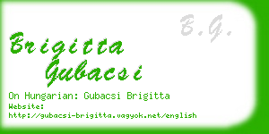 brigitta gubacsi business card